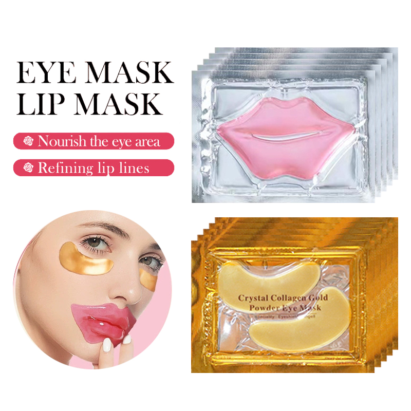 10/20pcs Golden Crystal Collag - Face Mask Skincare recension och pris
