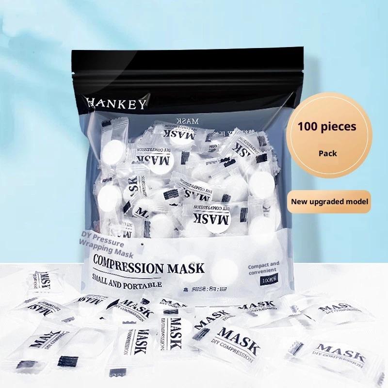 **100PCS Disposable Compressed - Face Mask Skincare recension och pris