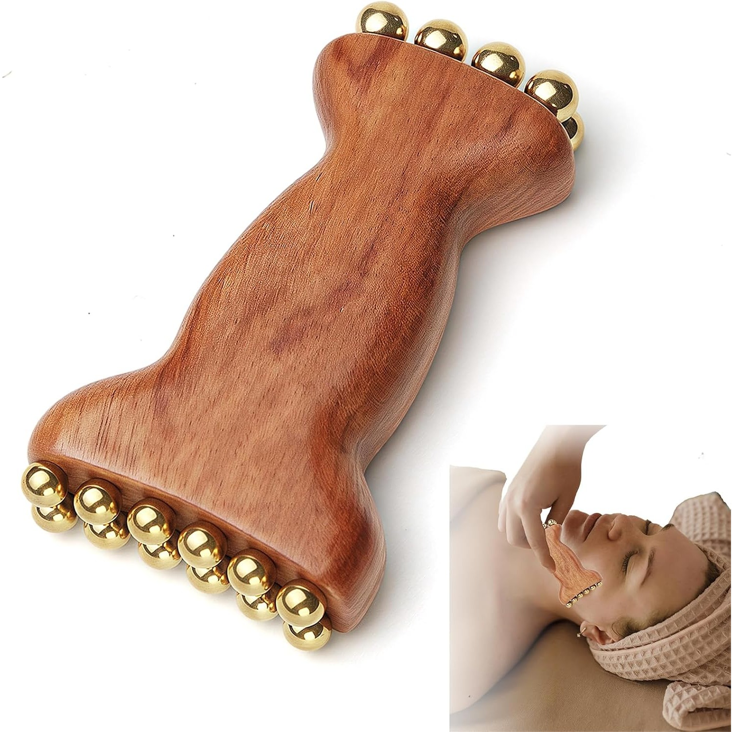 Brass Facial Contour Roller So - Skincare Glowing recension och pris