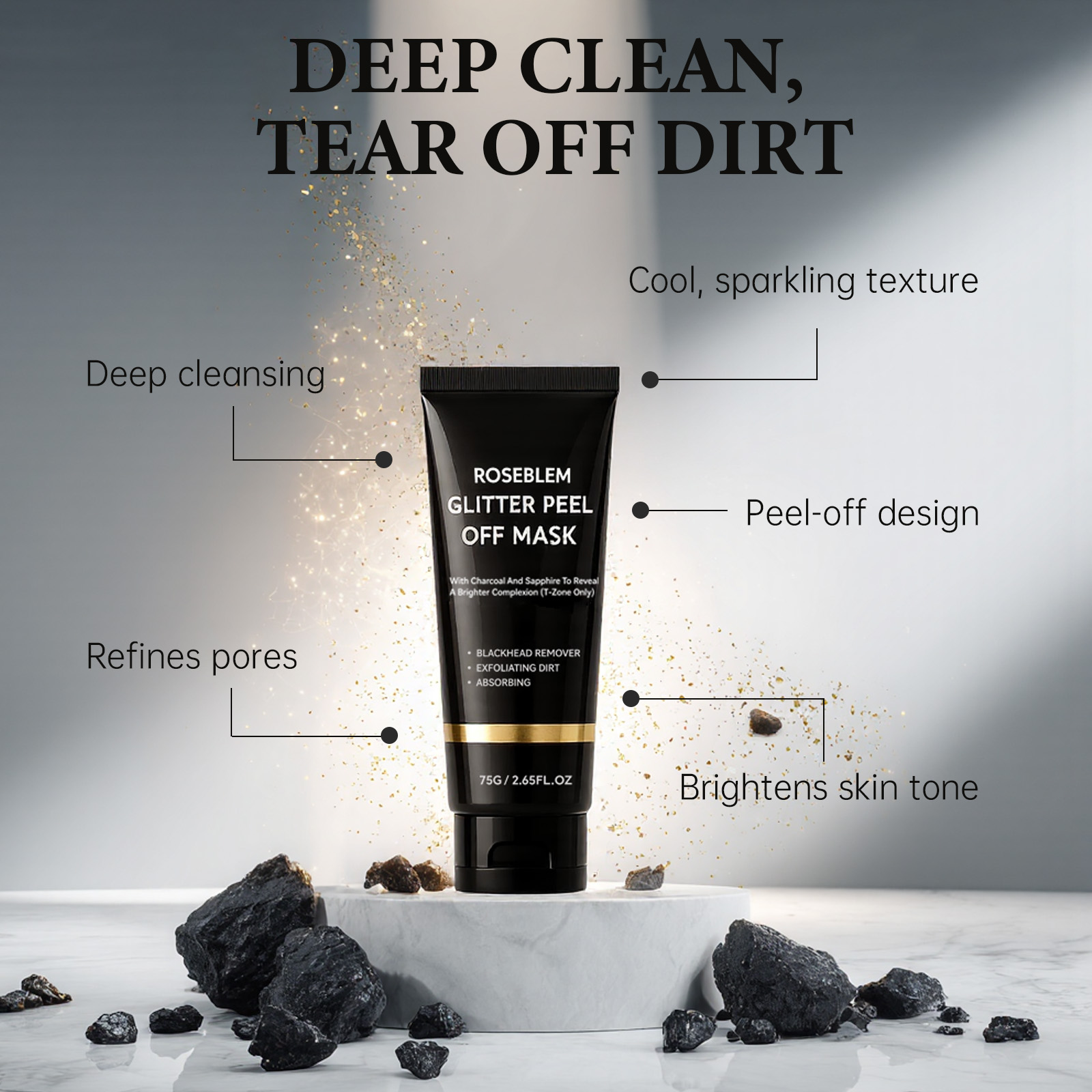 Natural Charcoal Blackhead Pee - Cleanser Face recension och pris
