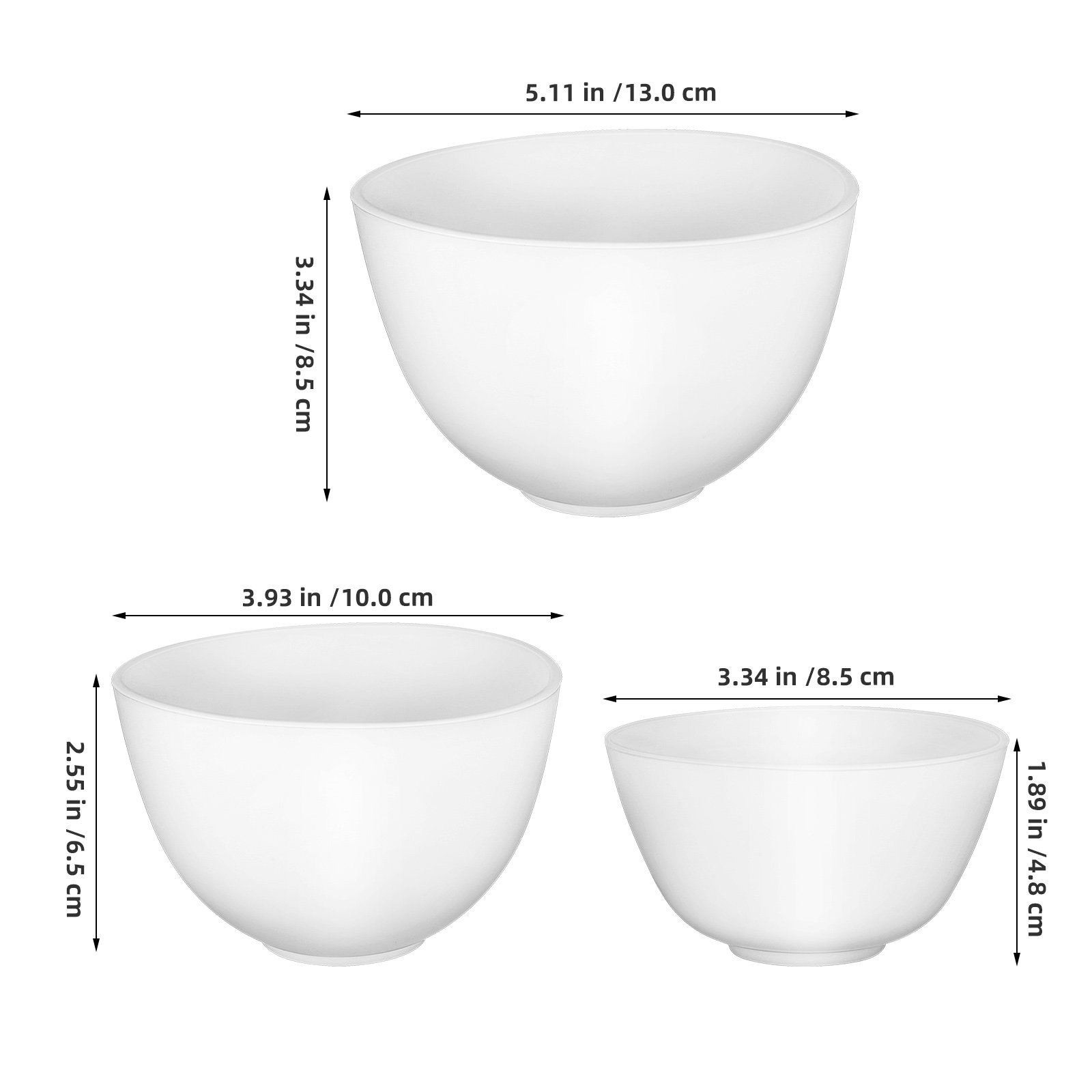 3Pcs Silicone Mask Bowls Small - Body Lotion recension och pris