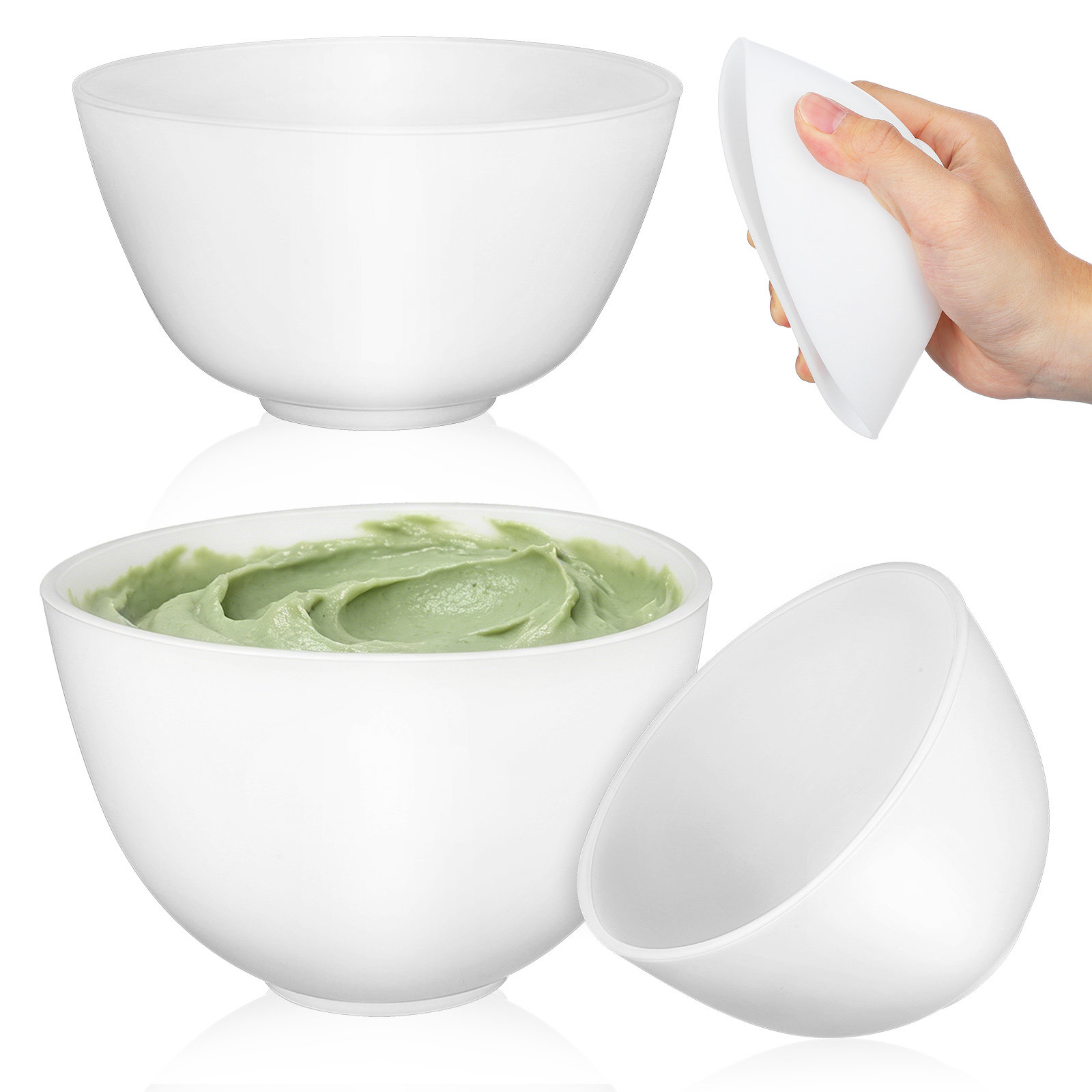 3Pcs Silicone Mask Bowls Small - Body Lotion recension och pris